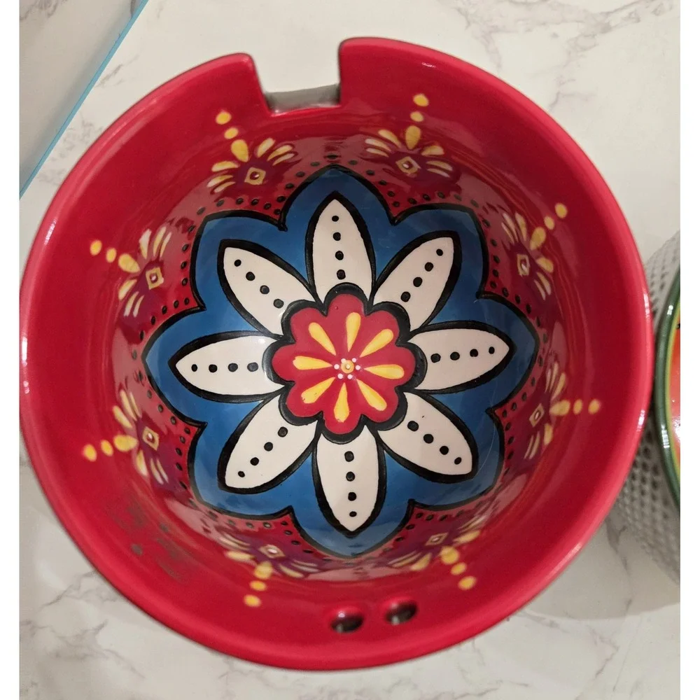 Ramon Noodle‎ Bowls 2 Asian Style Ceramic Gold And Red